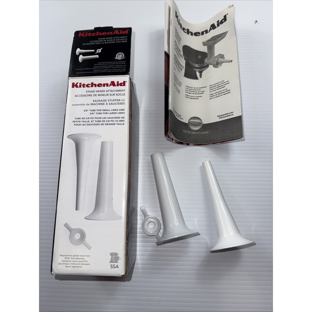 KitchenAid SSA Sausage Stuffer Kit Attachment for Food‎ Grinder New